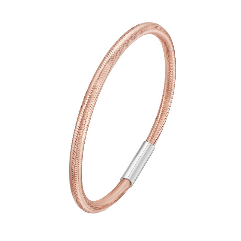 Stretch Bracelet in Rose Gold Plated Sterling Silver image number null